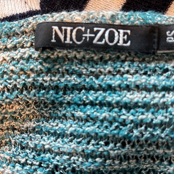 Nic & Zoe blue green ombré sweater - Picture 4 of 5